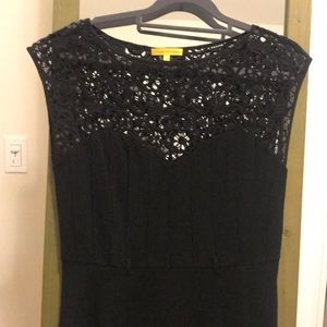 Black Catherine maladrino fitted dress